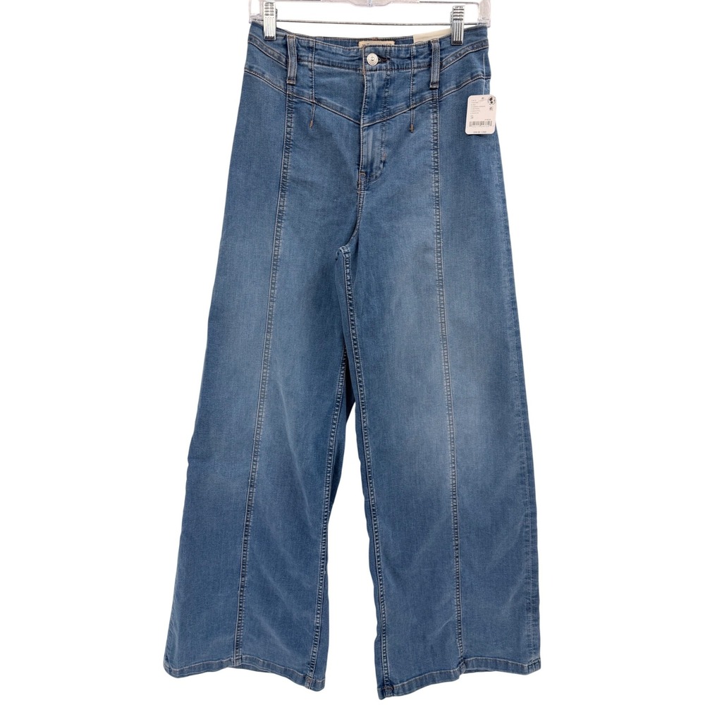 Free People Blue Flare & Wide Leg Jeans